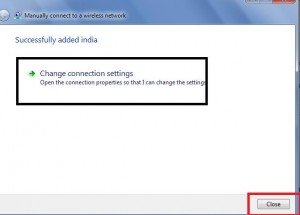 Change Connection Setting Change Connection Setting