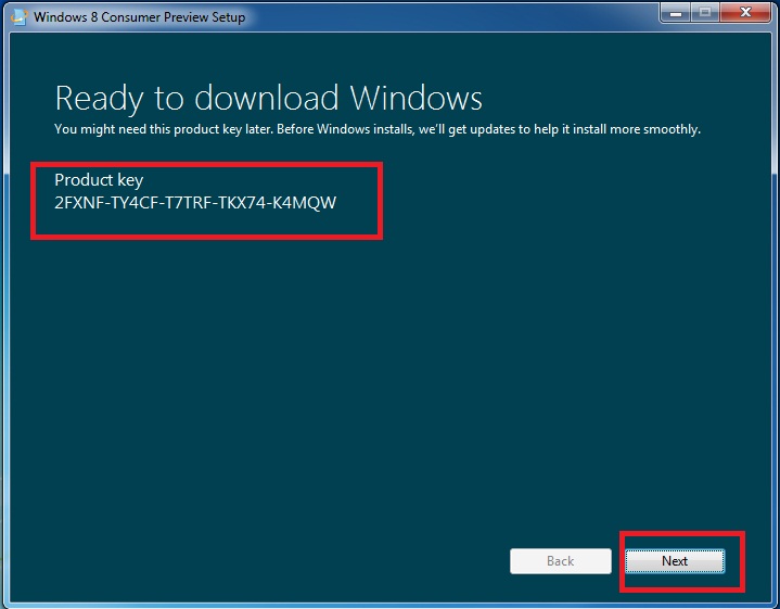 Microsoft Windows 8 Consumer Preview Activation Key
