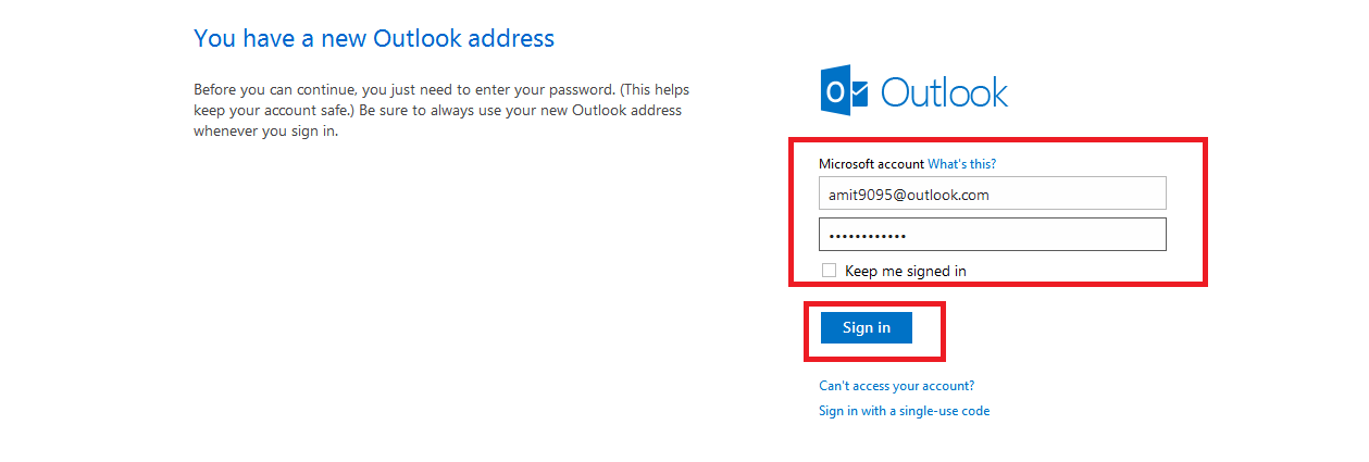 how to change email id in outlook 2013
