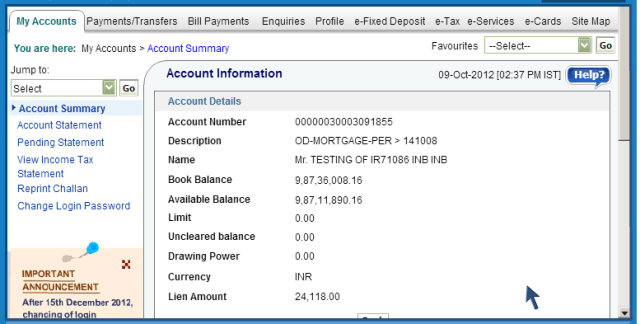 how to check sbi loan account statement