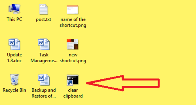 clear clipboard icon on screen
