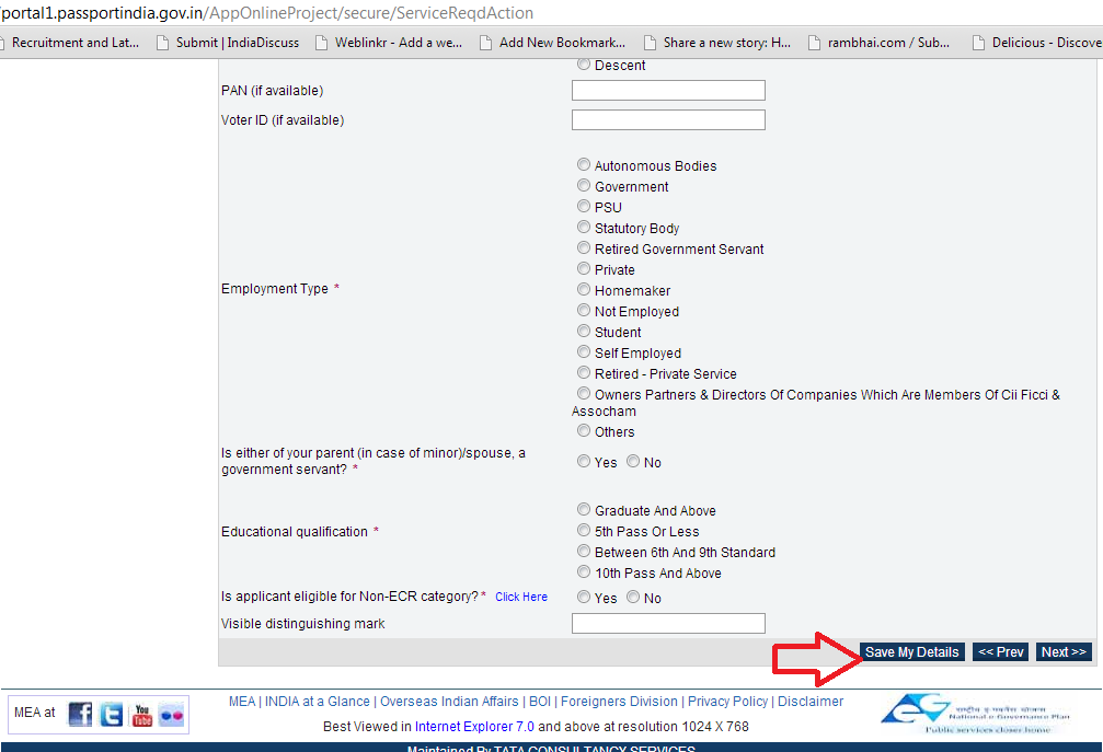 fill online passport form