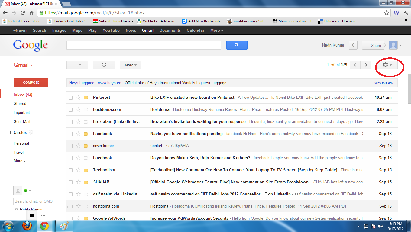 how to navigate gmail using mouse gesture easily