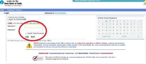 sbi-login-page
