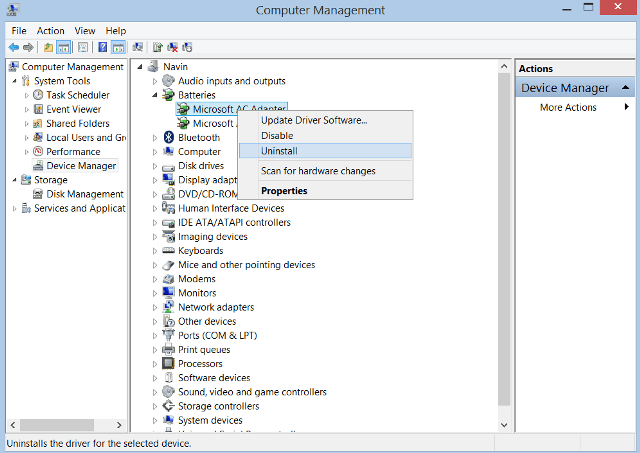 Restore Lost Battery Icon from Windows 8/8.1 Taskbar