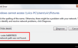 0x80070035 the network path not found in Windows 10 or 11