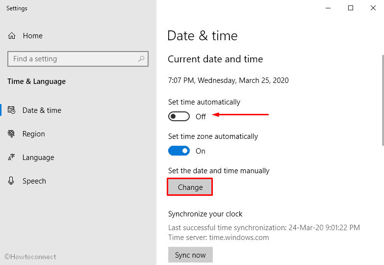 0x800704C6 - Set the date and time manually