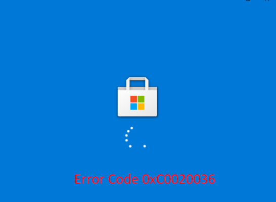Store Acquiring License Error Code 0xC0020036 In Windows 10