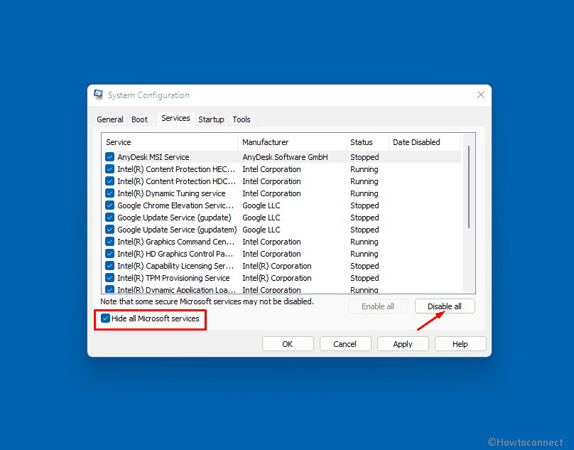 0xC1900101 Windows 11 Install Error - disable non Microsoft services