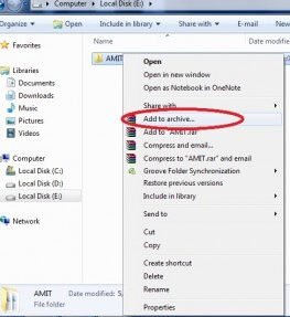 How to Compress files or folder to RAR file