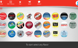Coca Cola Freestyle Windows 8 App - Find 100 Ways to Quench Thirst