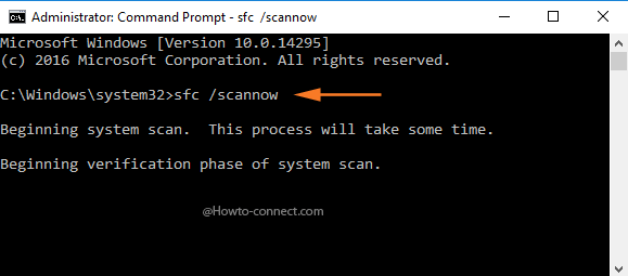 sfc scannow running on Windows 10 build 14295