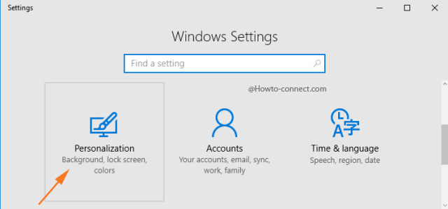 Windows 10 Personalization block Settings application