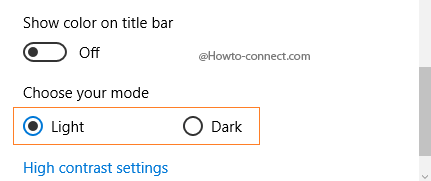 light mode and dark mode Windows 10