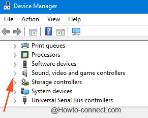 Sound drivers device manager