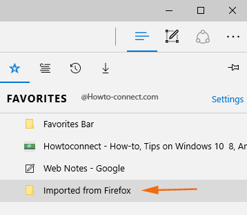 Imported from Firefox folder Edge Favorites