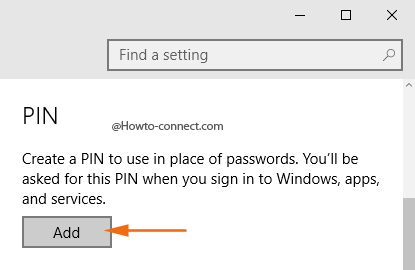 PIN Add button