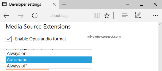 How to Enable Opus and VP9 in Edge Browser