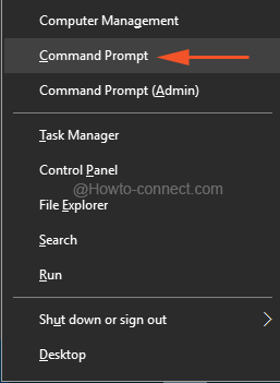 Power user menu Command Prompt