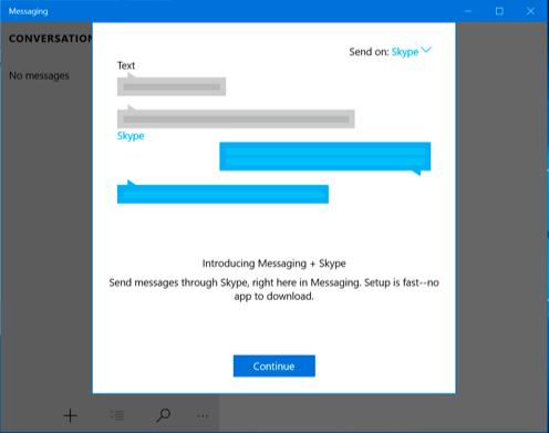 Integrated Skype apps in Windows 10