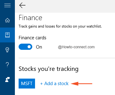 Add a stock button
