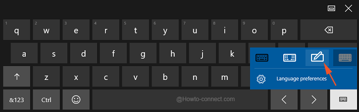 Pen Input layout on screen keyboard