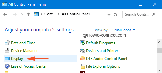 Display Control Panel