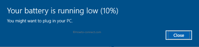 Low Battery Notification Does Not Appear in Windows 10
