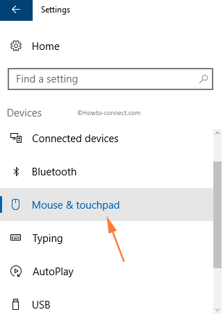 Settings Mouse & touchpad