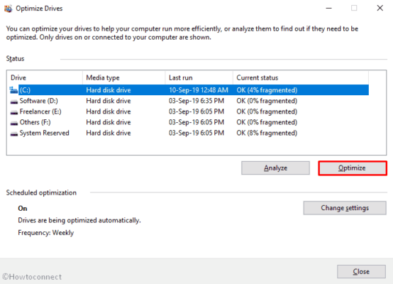 defrag computer windows 10