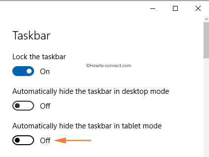 Automatically hide the taskbar in tablet mode