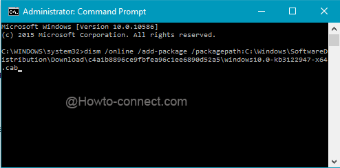 Command line to fix the update issue