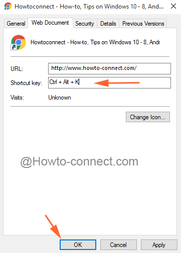Shortcut combination keys of a web page to How to Create Keyboard Shortcut for a Website on Windows 10