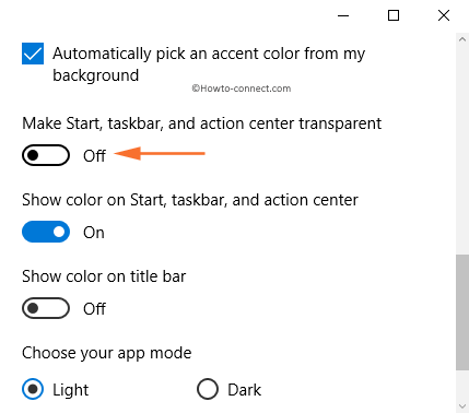 make start menu and taskbar transparent off