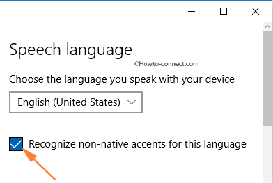 Tick mark Recognize non native accents for this language