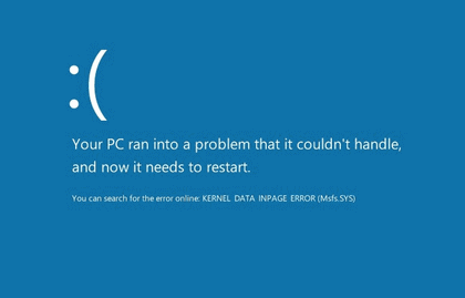 Kernel Data Inpage Error in Windows 10