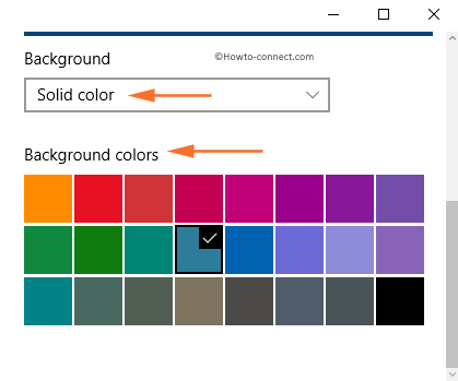 background colors collection under background option windows 10