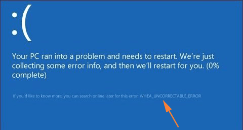 Whea Uncorrectable Error on Windows 10 BSOD