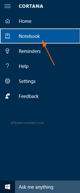 Cortana Notebook Windows 10
