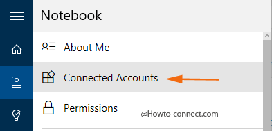 Notebook Connected Accounts Windows 10