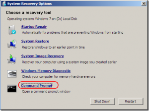 Recovery Tools tab recovery tools tab