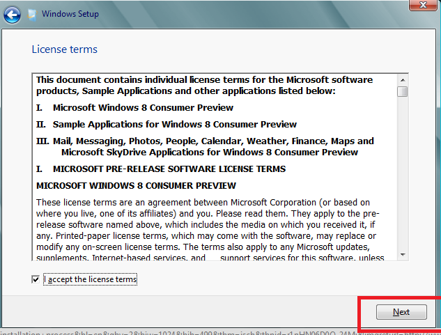 Seelct Licence terms Select License terms