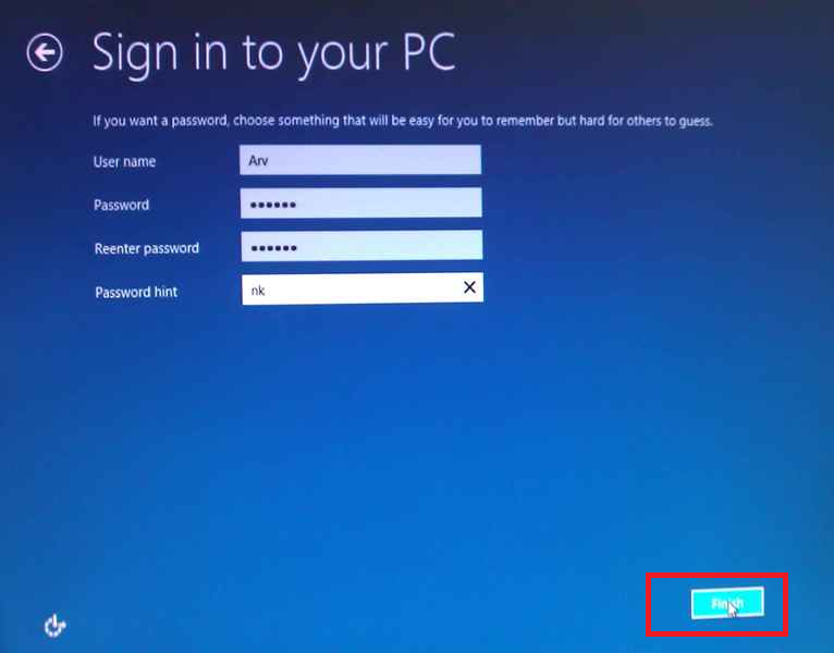 Sign in setting Sign in setting