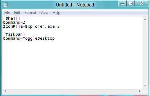 Type code in Notepad Type code in Notepad