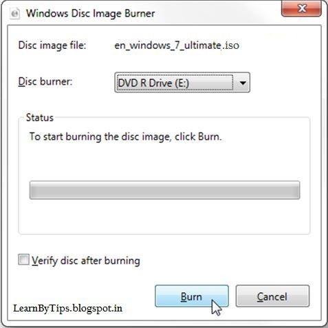 How to burn CD / DVD images in Windows 8 ISO Image