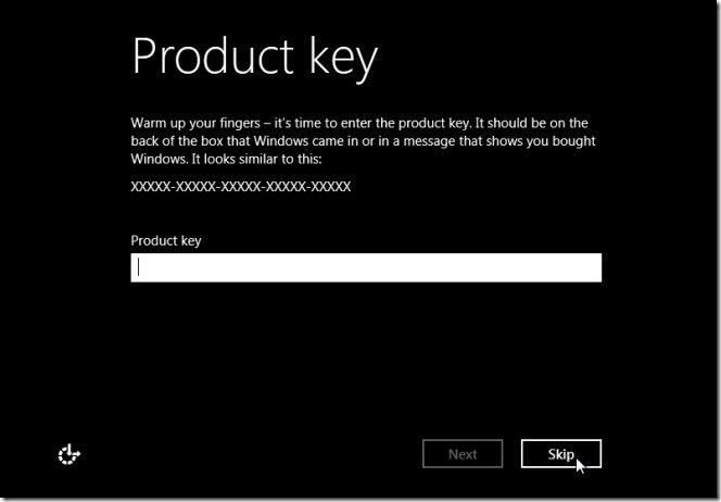 Insert Valid Licence Key of Windows 8 Insert Valid Licence Key of Windows 8