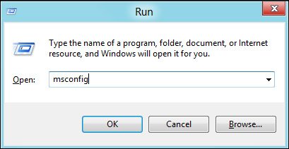MSconfig command in RUN