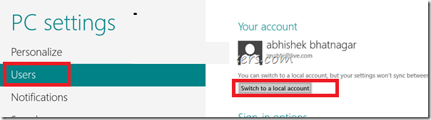windows 8 pc settings