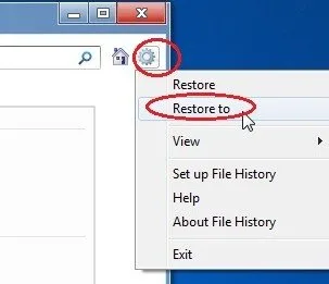 Restore Settings Button