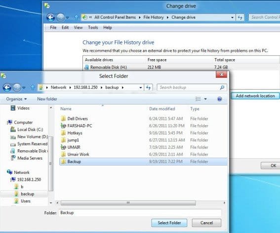 set local drive as backup path Set local drive as Backup path